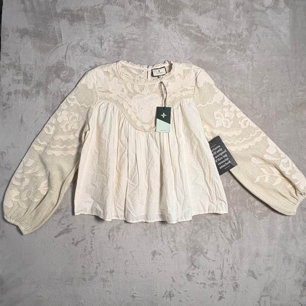 TUCKERNUCK Ivory Patchwork Embroidered Cressida B… - image 4